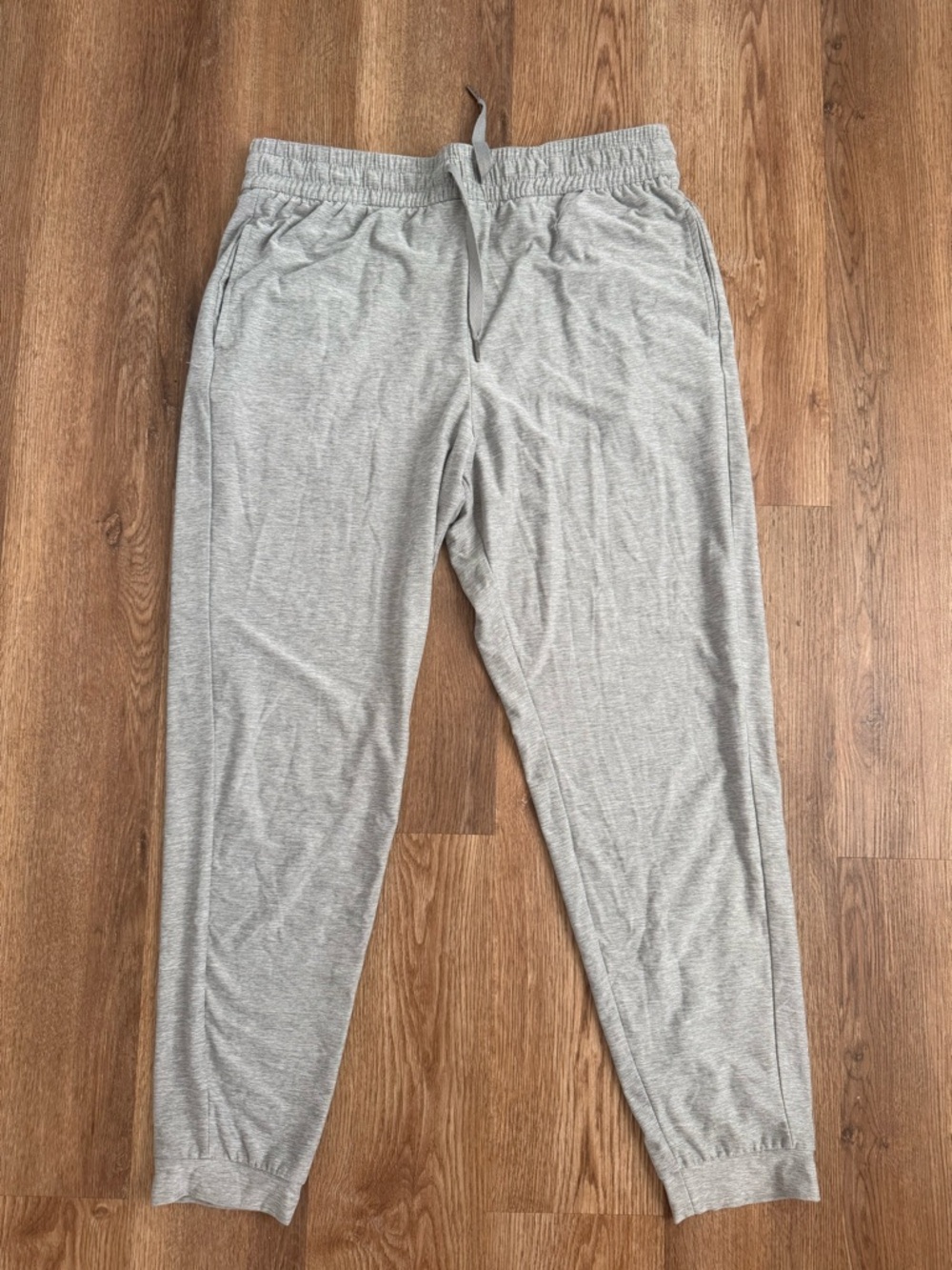 Light Gray Drawstring Jogger Pants